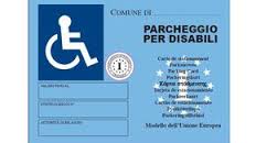 cartellino disabili blu